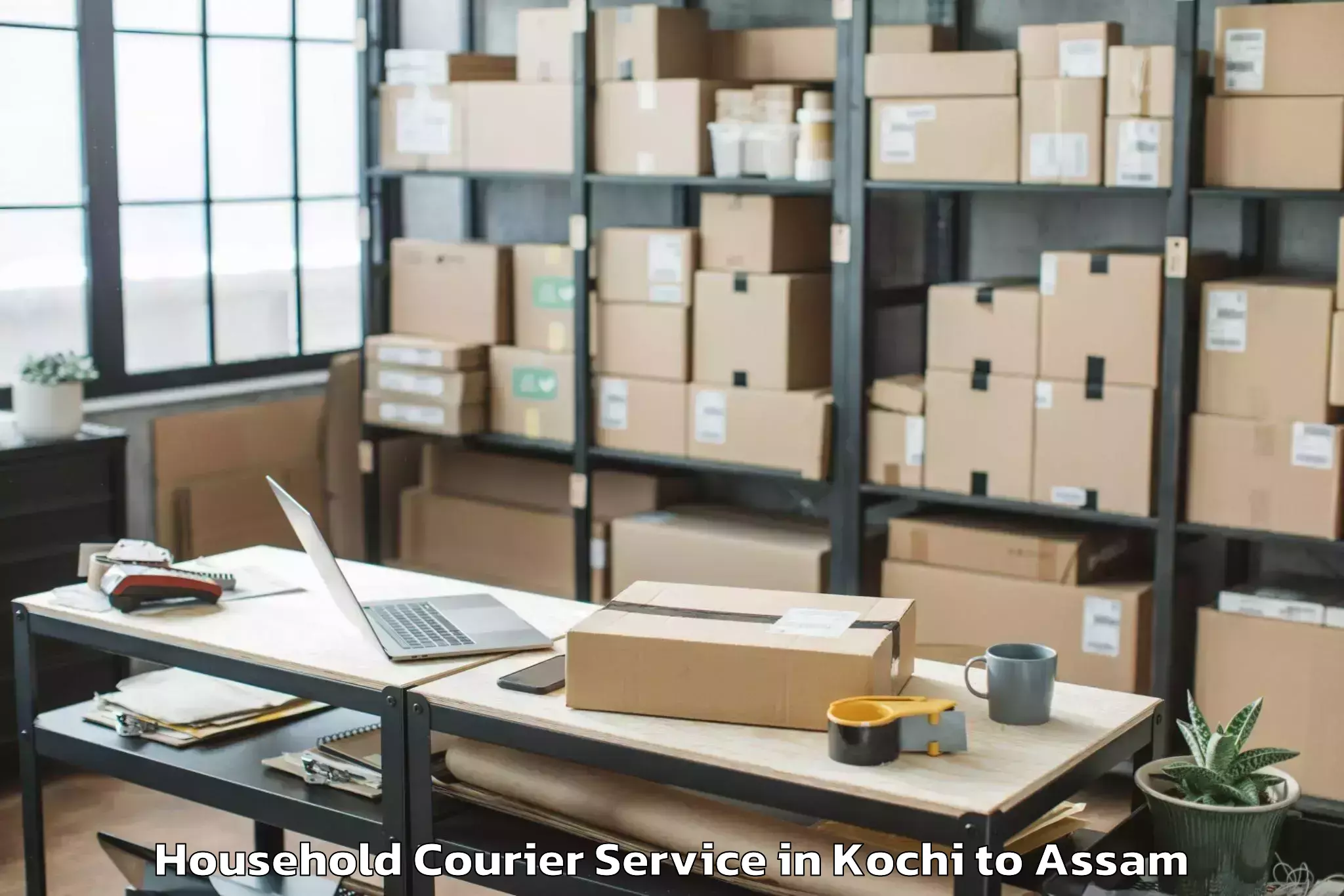 Book Your Kochi to Salonibari Airport Tez Household Courier Today